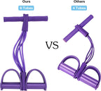Puller Resistance Bands, 6 Tubes Elastic Yoga Pedal Puller Resistance Bands for Abdominal Waist Arm Leg Stretching Slimming Trai