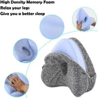 Memory Cotton Leg Pillow Hollow Heart Pregnancy Side Sleeper Sciatica Orthopedic Sciatica Back Hip Relief Pillow for Bed, Sofa