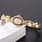 Elegant Pearl Bracelet Women Quartz Wristwatch Fashion Diamond Ladies Watches Reloj Mujer (Without Box)