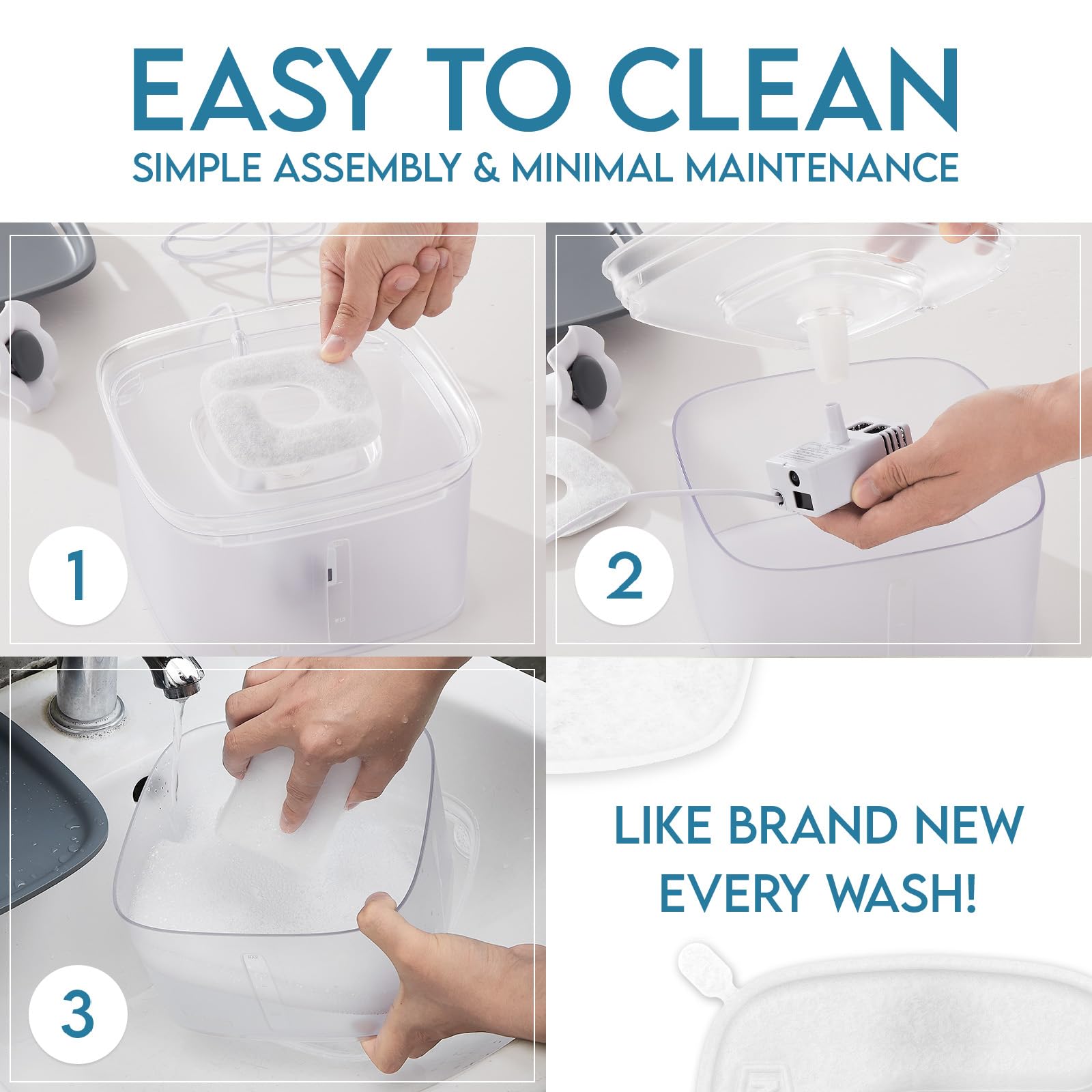 Automatic Cat Water Fountain 2.5L – Flowing Filtered Water to Support Healthier Hydration