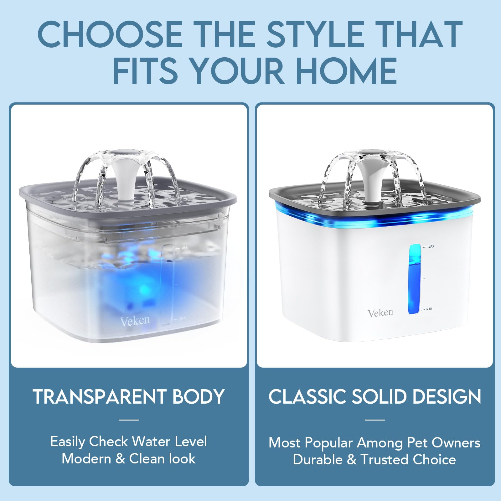 Automatic Cat Water Fountain 2.5L – Flowing Filtered Water to Support Healthier Hydration