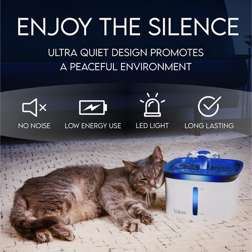 Automatic Cat Water Fountain 2.5L – Flowing Filtered Water to Support Healthier Hydration