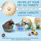 Automatic Cat Water Fountain 2.5L – Flowing Filtered Water to Support Healthier Hydration