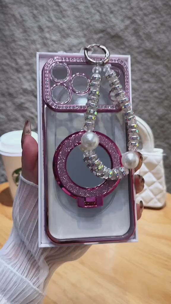 LuxeGlow Mirror MagSafe Glitter Case